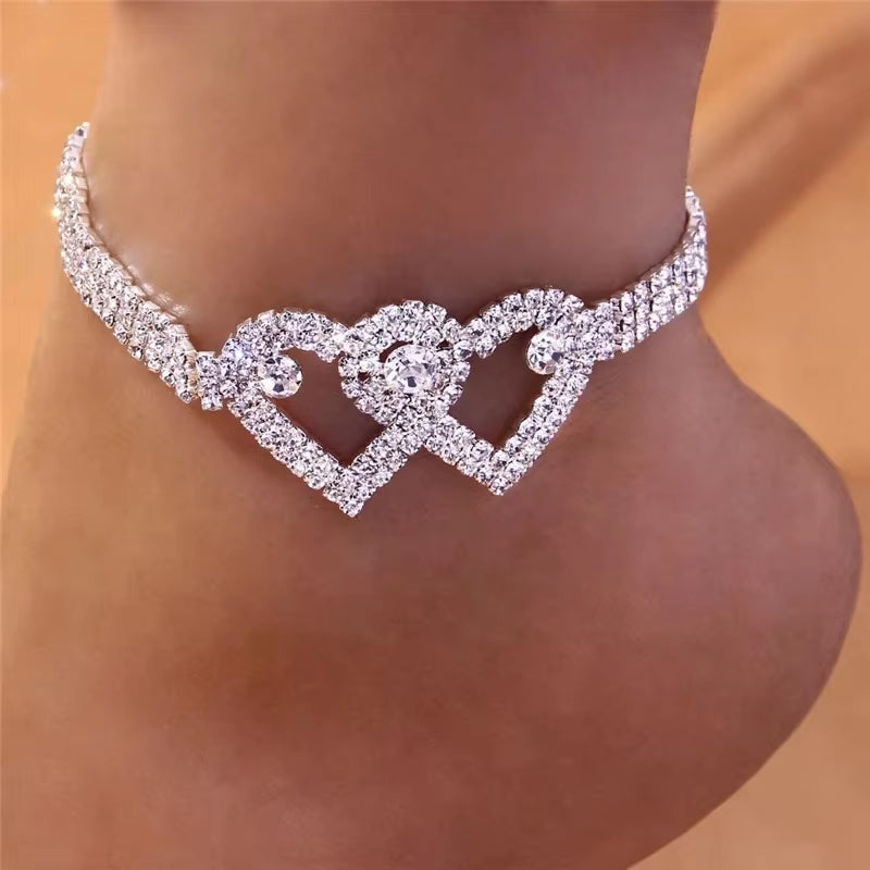 LumiGleam™ Silver Zirconia Anklet – Sparkle That Follows Every Step