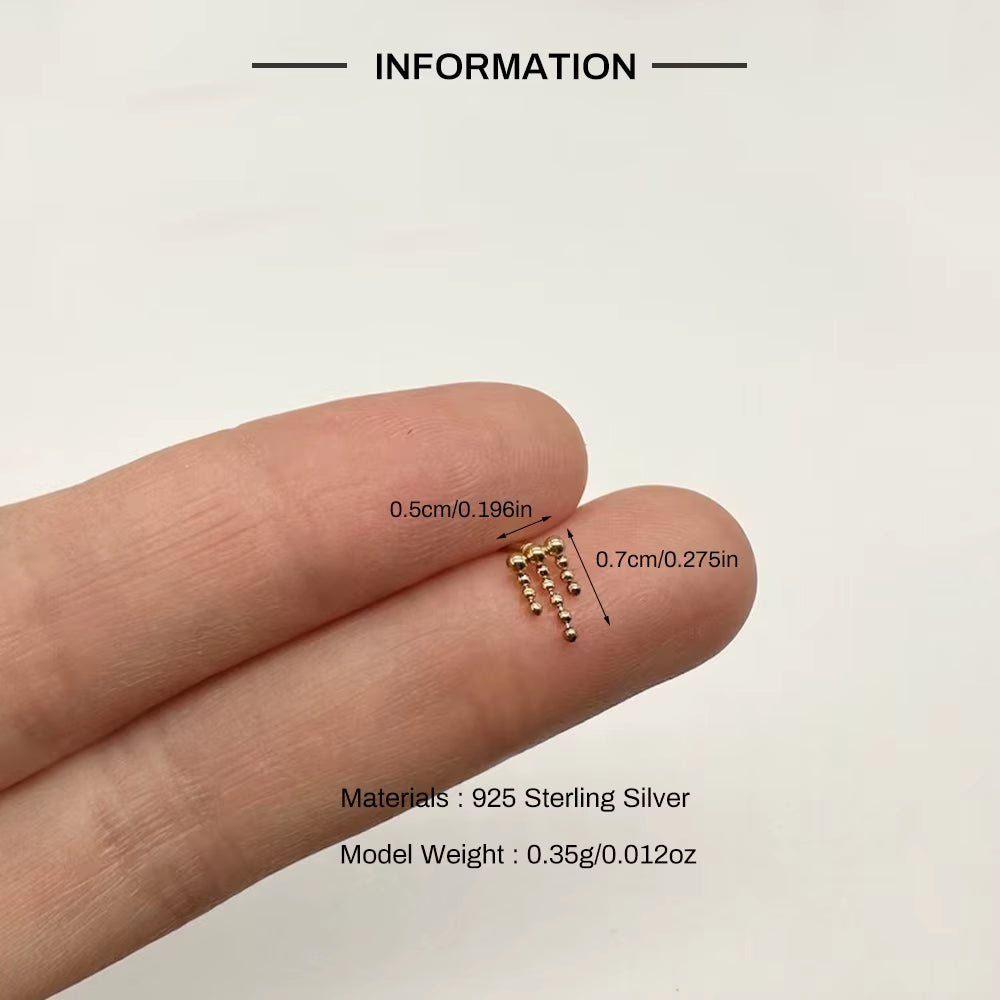 Luxe Line Mini Zircon Stud – A Spark of Modern Minimalism