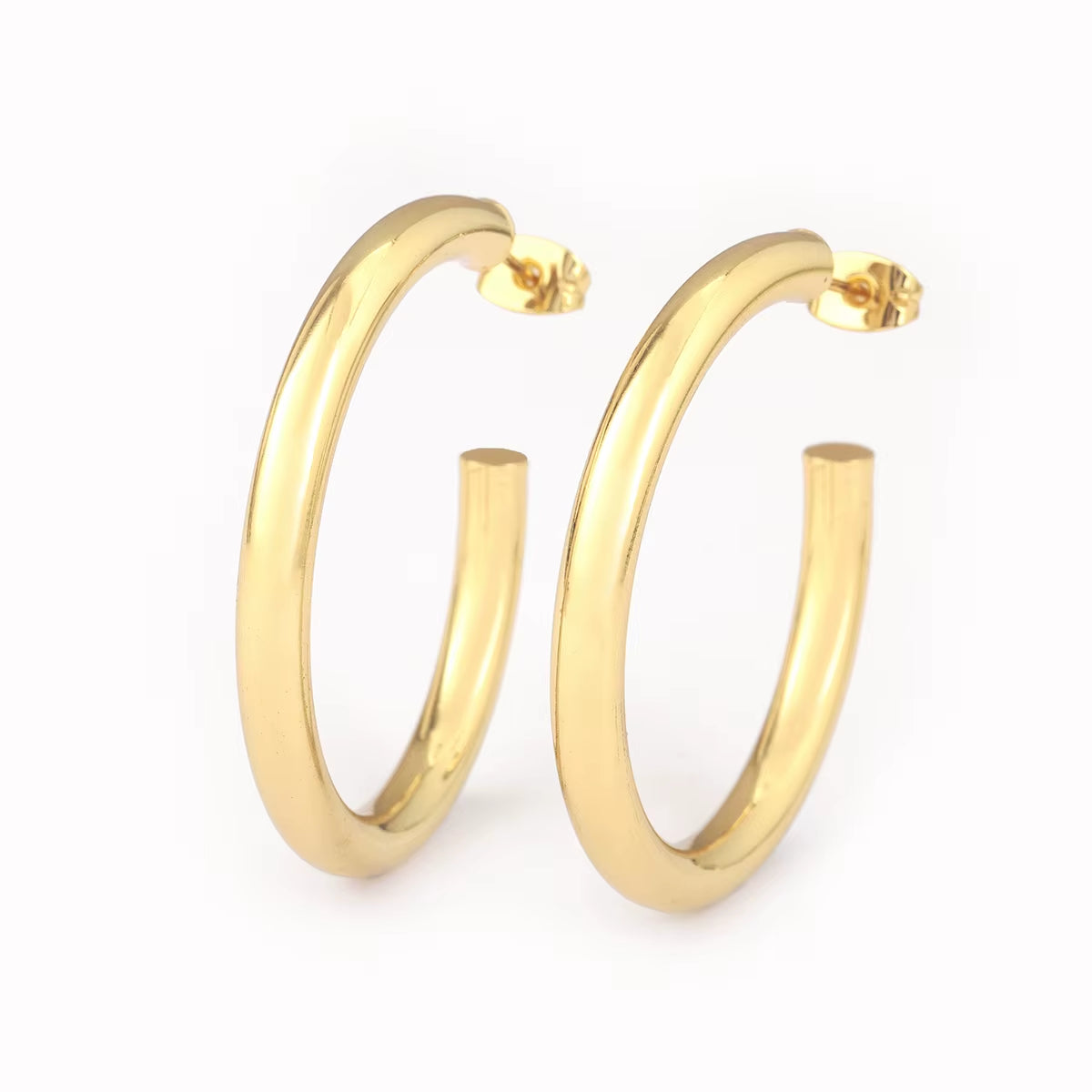AuraHoop™ Bold Copper Circle Earrings – Four Styles of Effortless Elegance