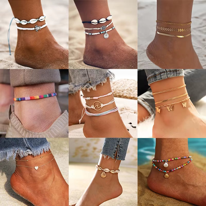 SolSpirit™ Bohemian Turquoise Star Anklet – Walk Free, Shine Bold